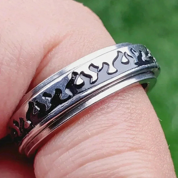 Stainless Steel Fashion Spinner Ring for Men/Women, AAAQL1106 - Picture 1 of 12